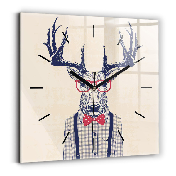 Orologio quadrato in vetro Cervo in camicia