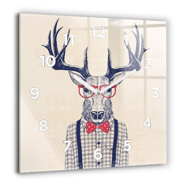 Orologio quadrato in vetro Cervo in camicia