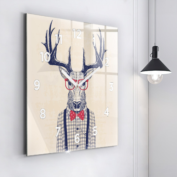 Orologio quadrato in vetro Cervo in camicia
