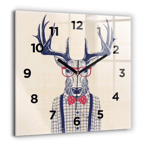 Orologio quadrato in vetro Cervo in camicia