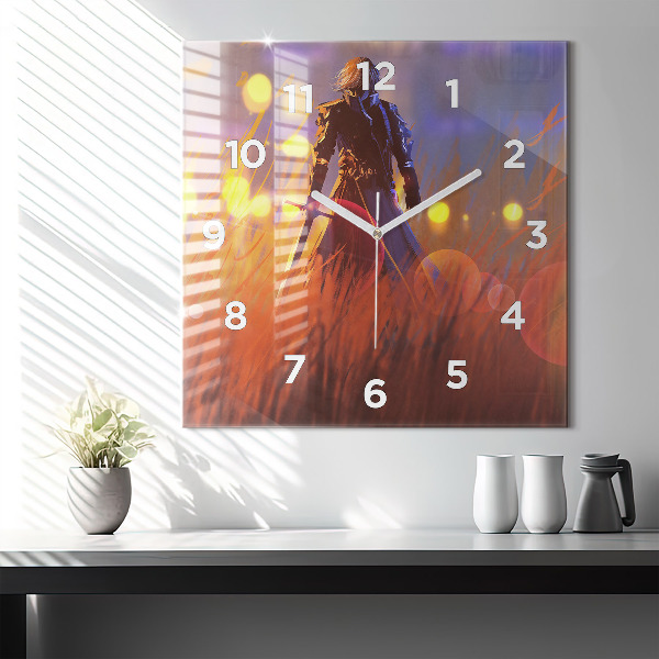 Orologio quadrato Cavaliere con spada