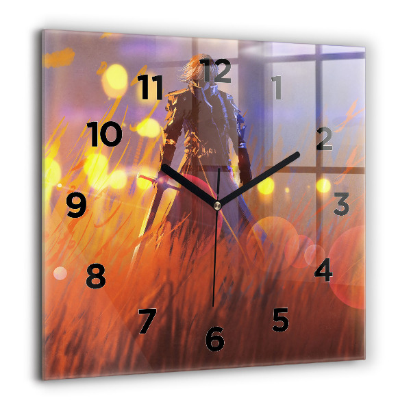Orologio quadrato Cavaliere con spada