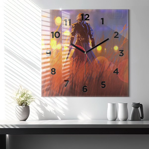 Orologio quadrato Cavaliere con spada