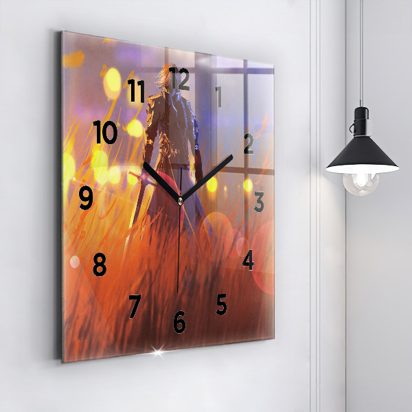 Orologio quadrato Cavaliere con spada