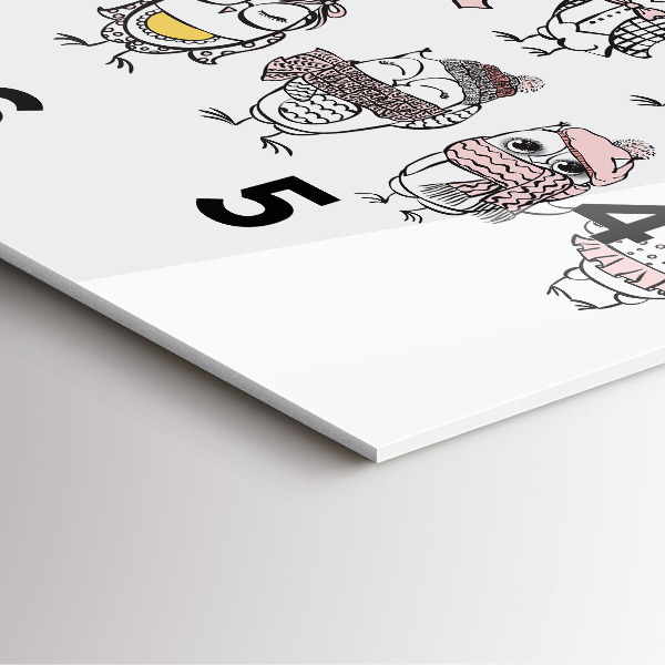 Orologio quadrato Poster gufo d'epoca