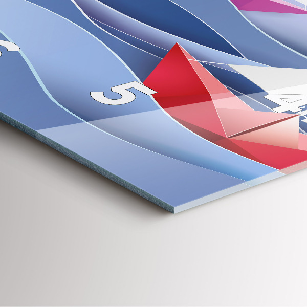 Orologio quadrato Barche a vela colorate origami