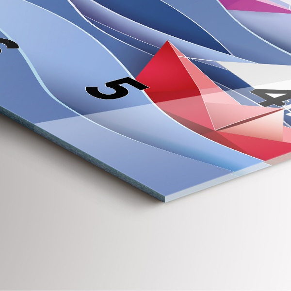 Orologio quadrato Barche a vela colorate origami