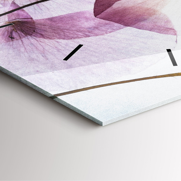 Orologio quadrato Fiori di papavero secchi