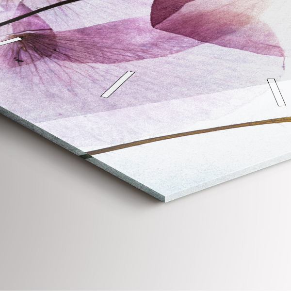 Orologio quadrato Fiori di papavero secchi