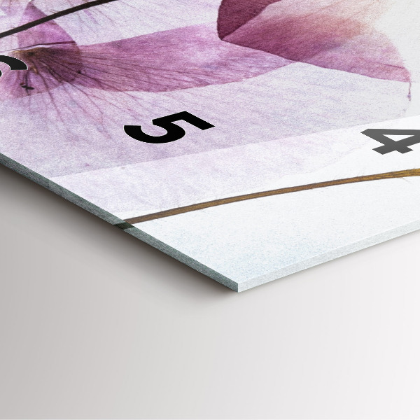 Orologio quadrato Fiori di papavero secchi