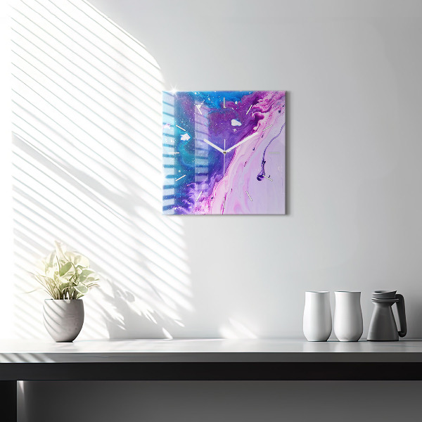 Orologio quadrato Sfondo colorato