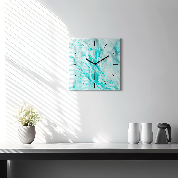 Orologio quadrato Astrazione blu