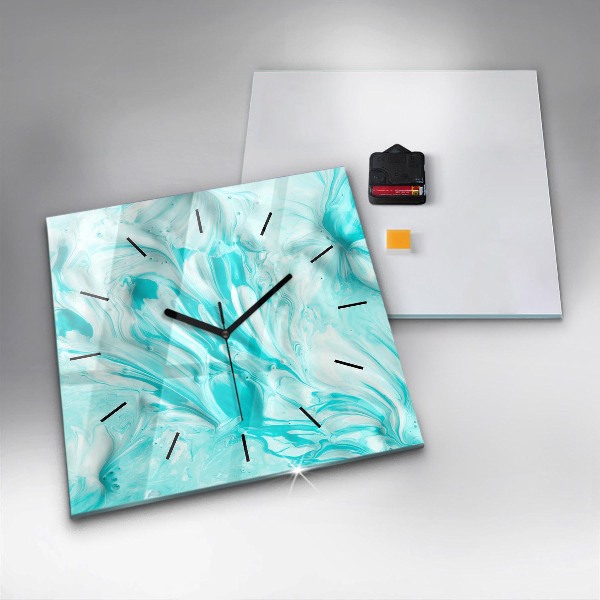 Orologio quadrato Astrazione blu