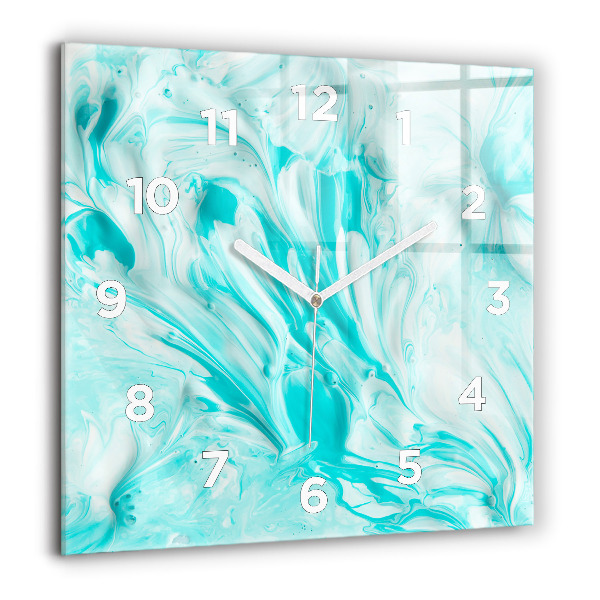 Orologio quadrato Astrazione blu