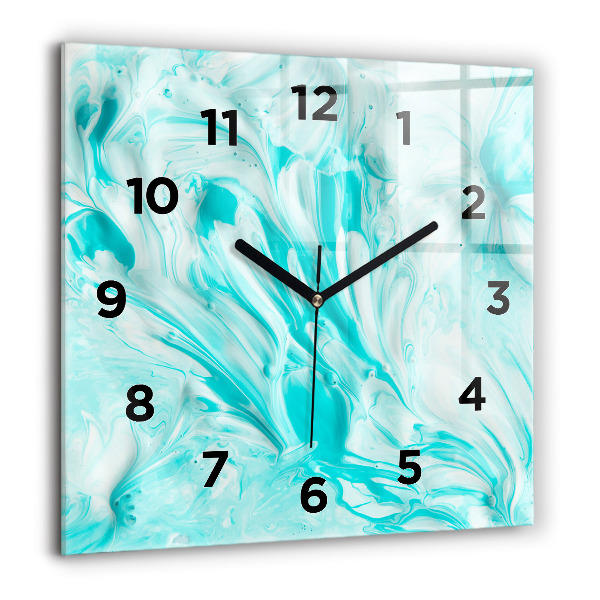 Orologio quadrato Astrazione blu