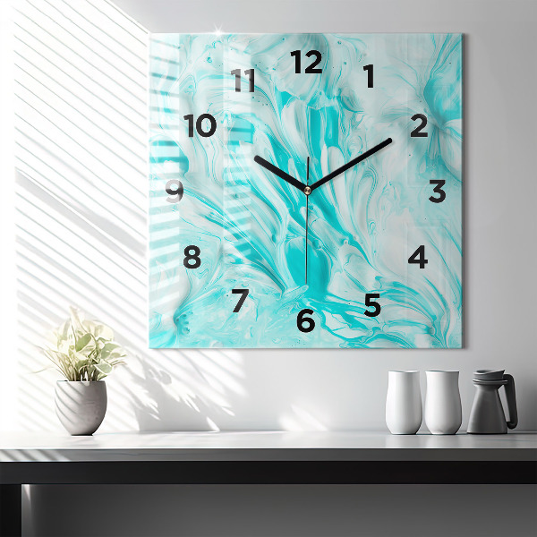 Orologio quadrato Astrazione blu