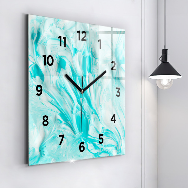 Orologio quadrato Astrazione blu