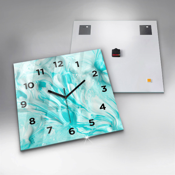 Orologio quadrato Astrazione blu