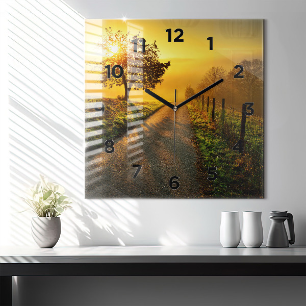 Orologio quadrato Nebbia all'alba
