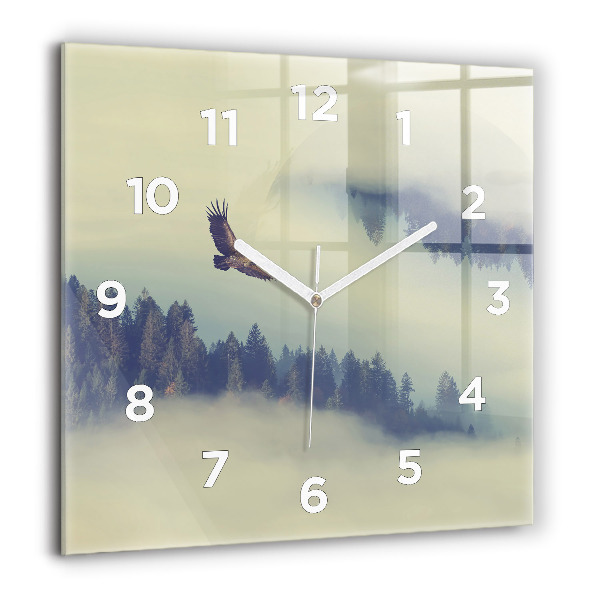 Orologio quadrato Aquila della foresta nebbiosa