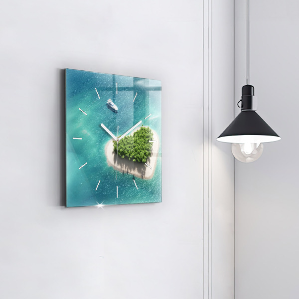 Orologio quadrato Isola del cuore