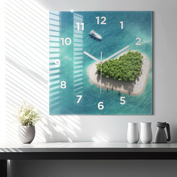 Orologio quadrato Isola del cuore