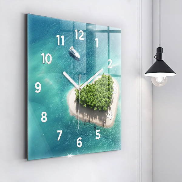 Orologio quadrato Isola del cuore