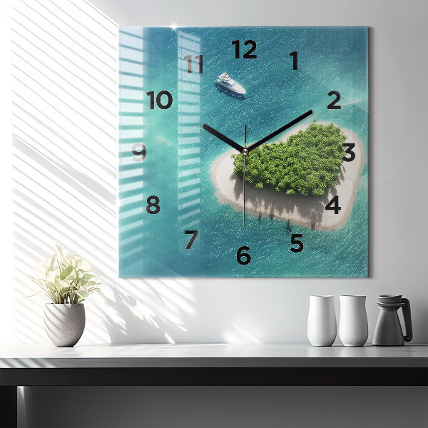 Orologio quadrato Isola del cuore