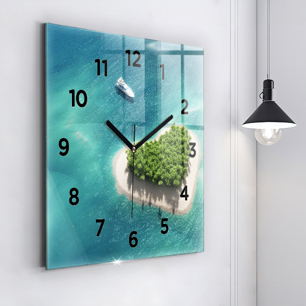Orologio quadrato Isola del cuore