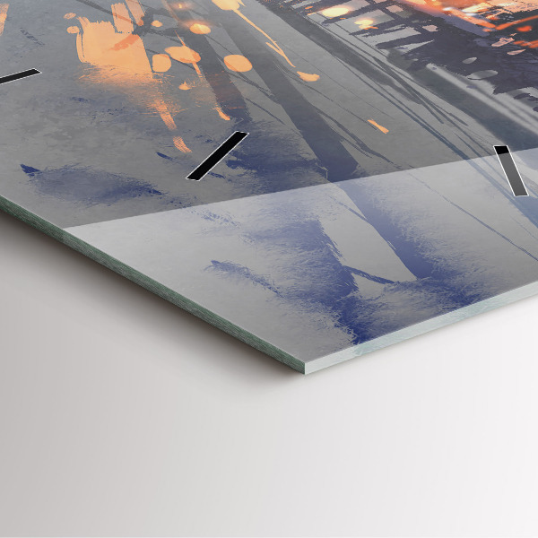 Orologio quadrato Paesaggio invernale con alberi