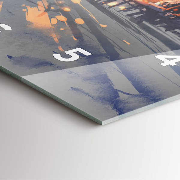 Orologio quadrato Paesaggio invernale con alberi