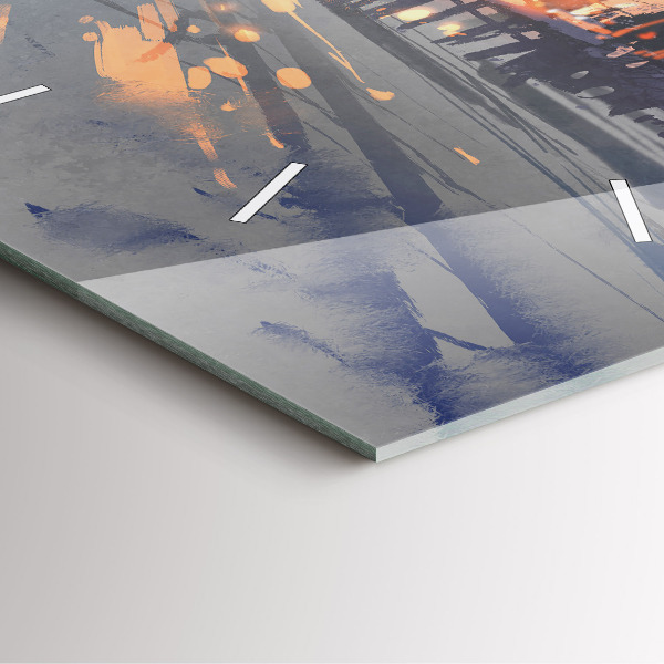 Orologio quadrato Paesaggio invernale con alberi