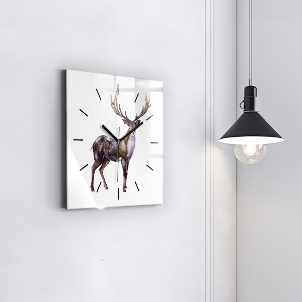Orologio quadrato Il cervo, il re della natura selvaggia