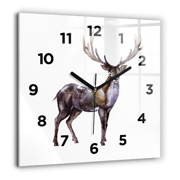 Orologio quadrato Il cervo, il re della natura selvaggia