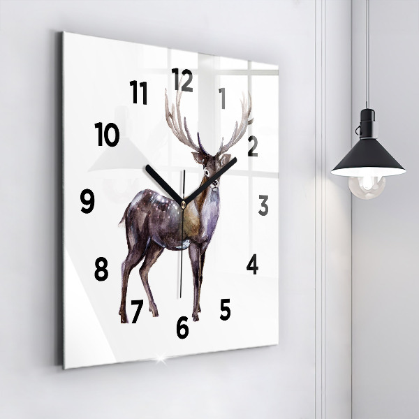 Orologio quadrato Il cervo, il re della natura selvaggia
