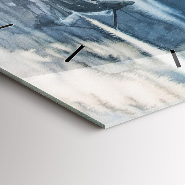 Orologio quadrato Pescatore sul lago