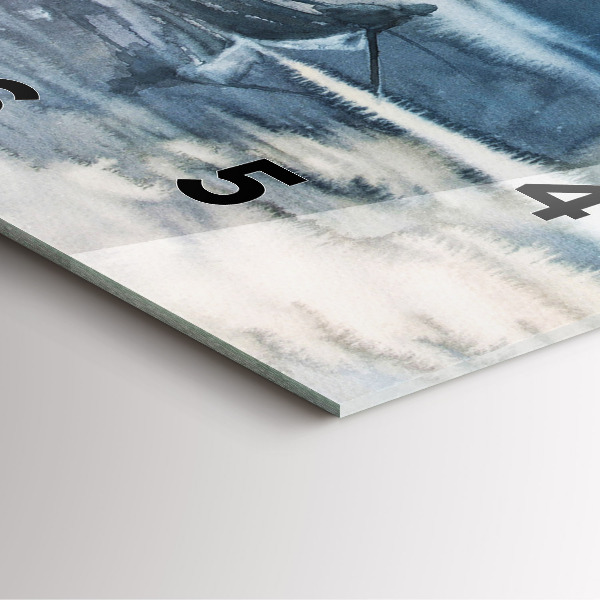 Orologio quadrato Pescatore sul lago