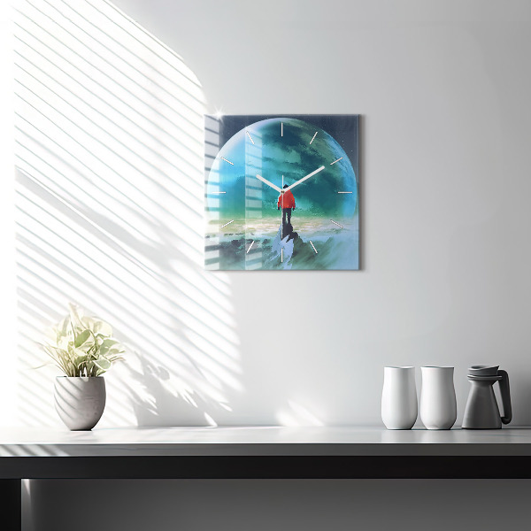 Orologio quadrato L'uomo sulla luna