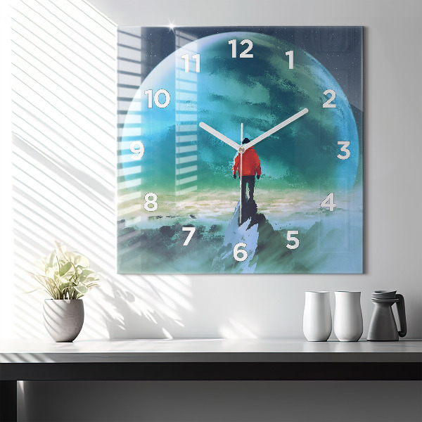 Orologio quadrato L'uomo sulla luna