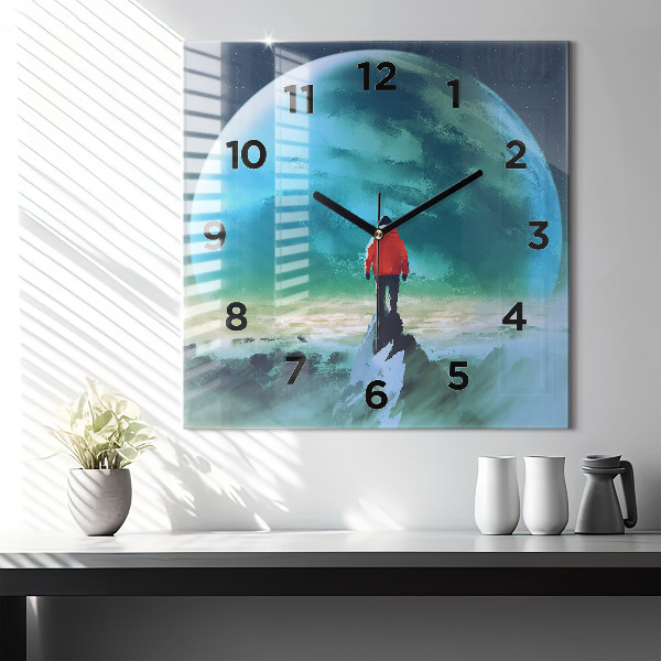 Orologio quadrato L'uomo sulla luna
