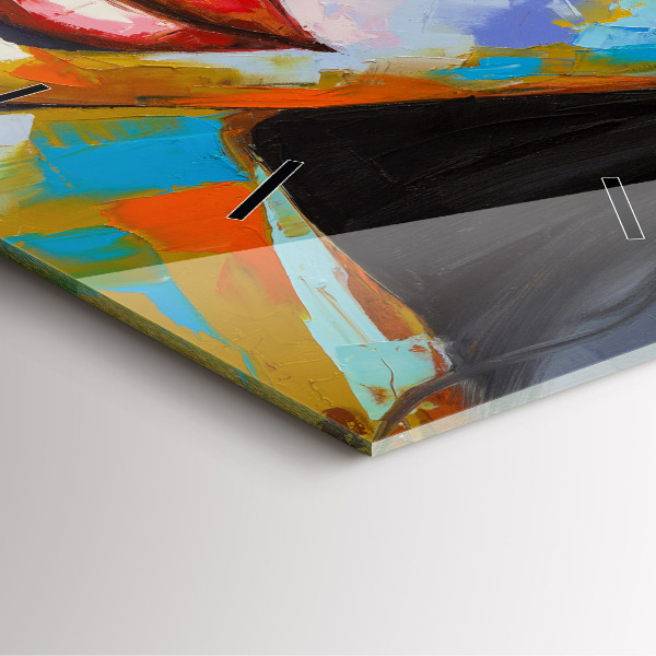 Orologio quadrato Volto di donna colorato