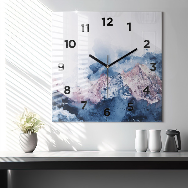 Orologio quadrato Catene montuose astratte