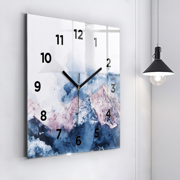 Orologio quadrato Catene montuose astratte