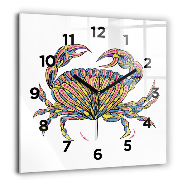 Orologio quadrato Granchio etnico