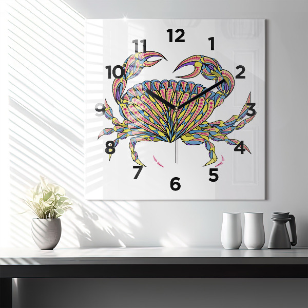 Orologio quadrato Granchio etnico