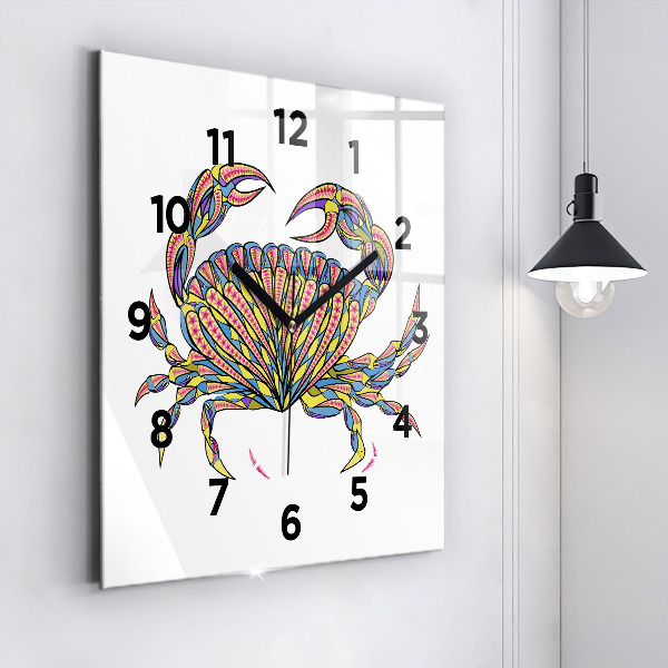 Orologio quadrato Granchio etnico