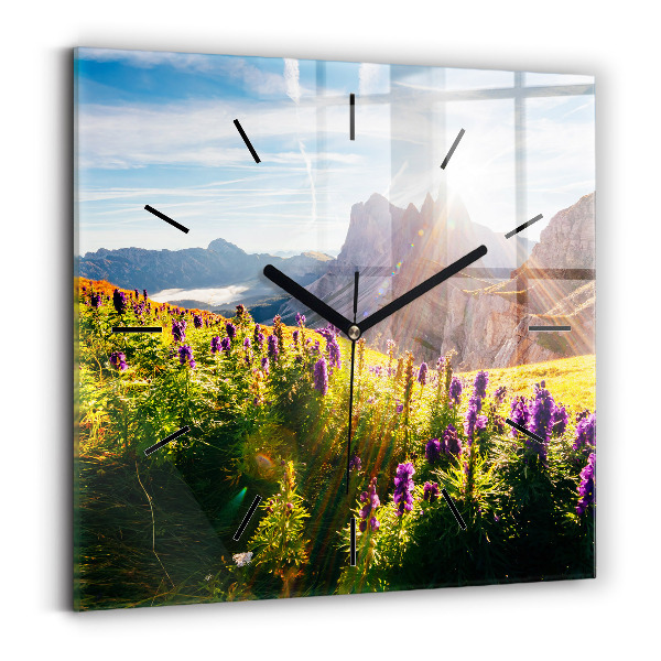 Orologio quadrato Prato di lavanda