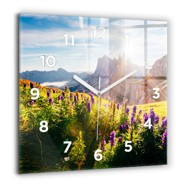 Orologio quadrato Prato di lavanda