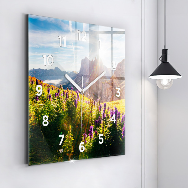 Orologio quadrato Prato di lavanda