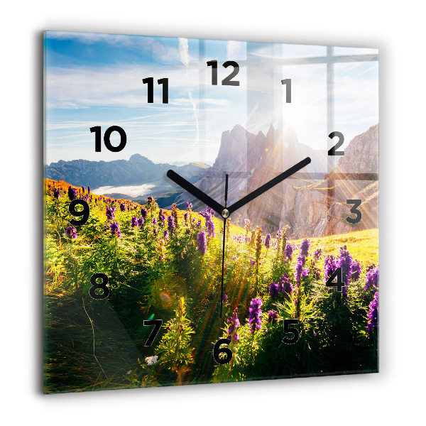 Orologio quadrato Prato di lavanda
